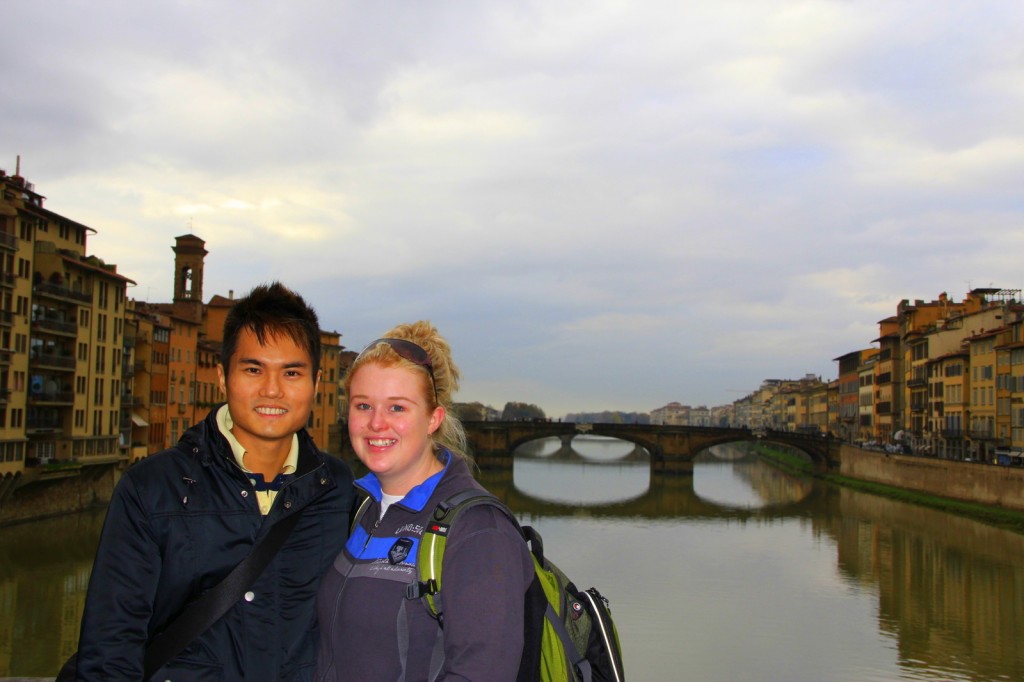 With Clare (Aussie) in Florence, Italy