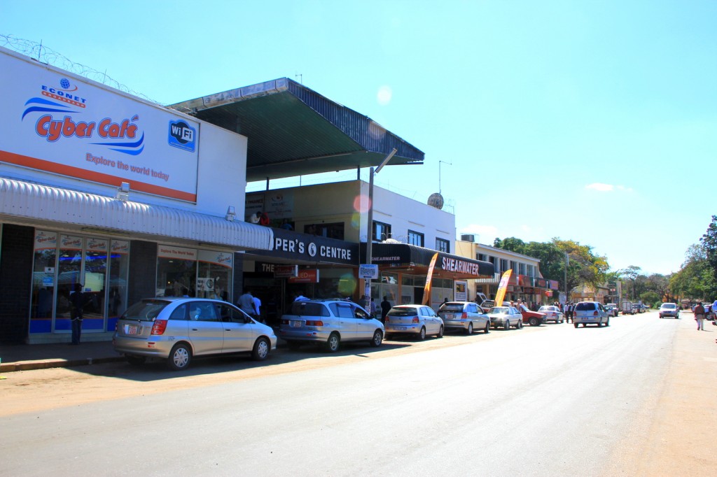 A Shopping Street at Victoria Falls Town
