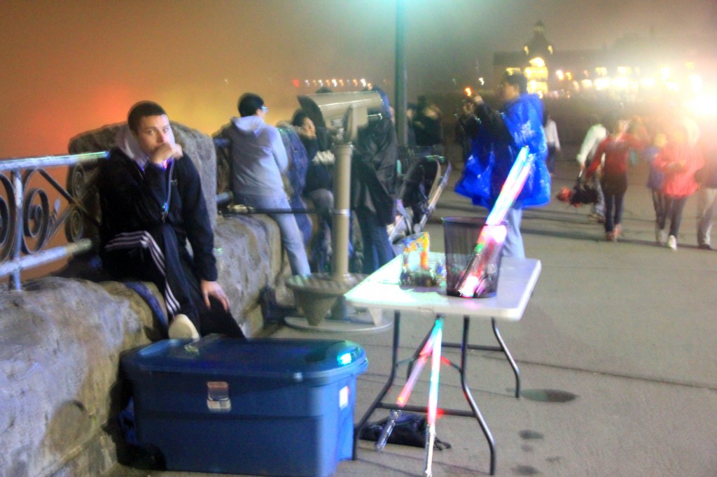 Street stall selling glow stick