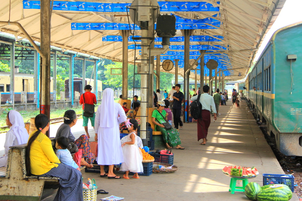 The interesting train station with vendors