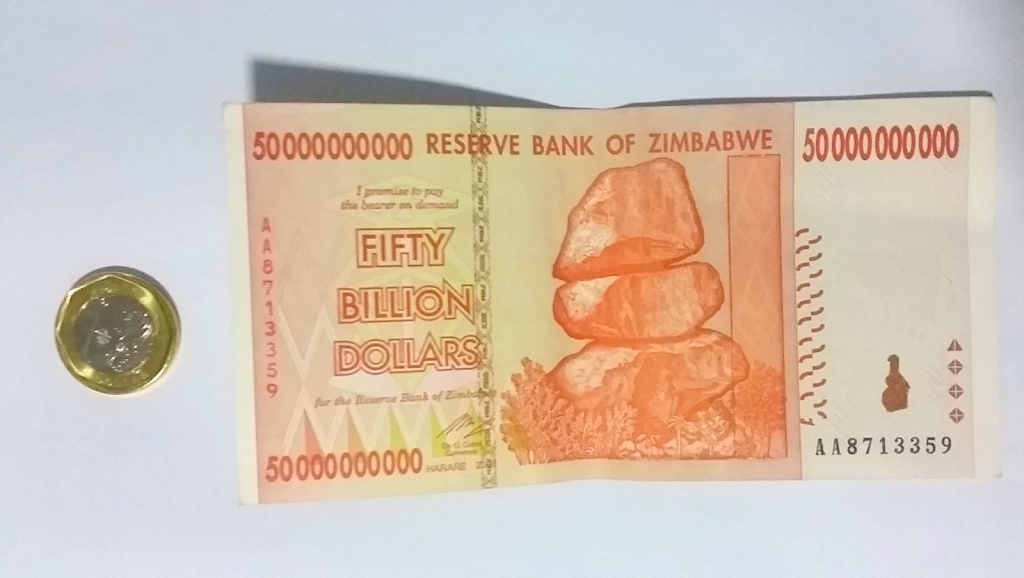1 SGD to 50 Billion Zimbabwean Dollars