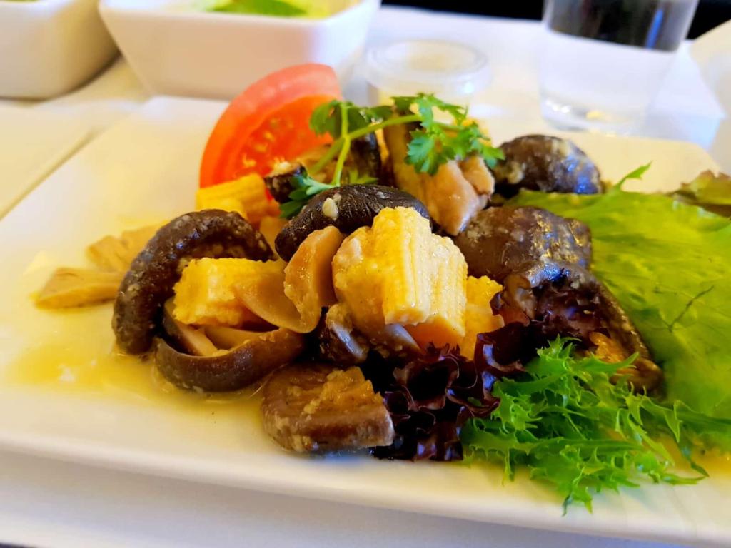 Cathay Pacific Business Class Mushroom Platter