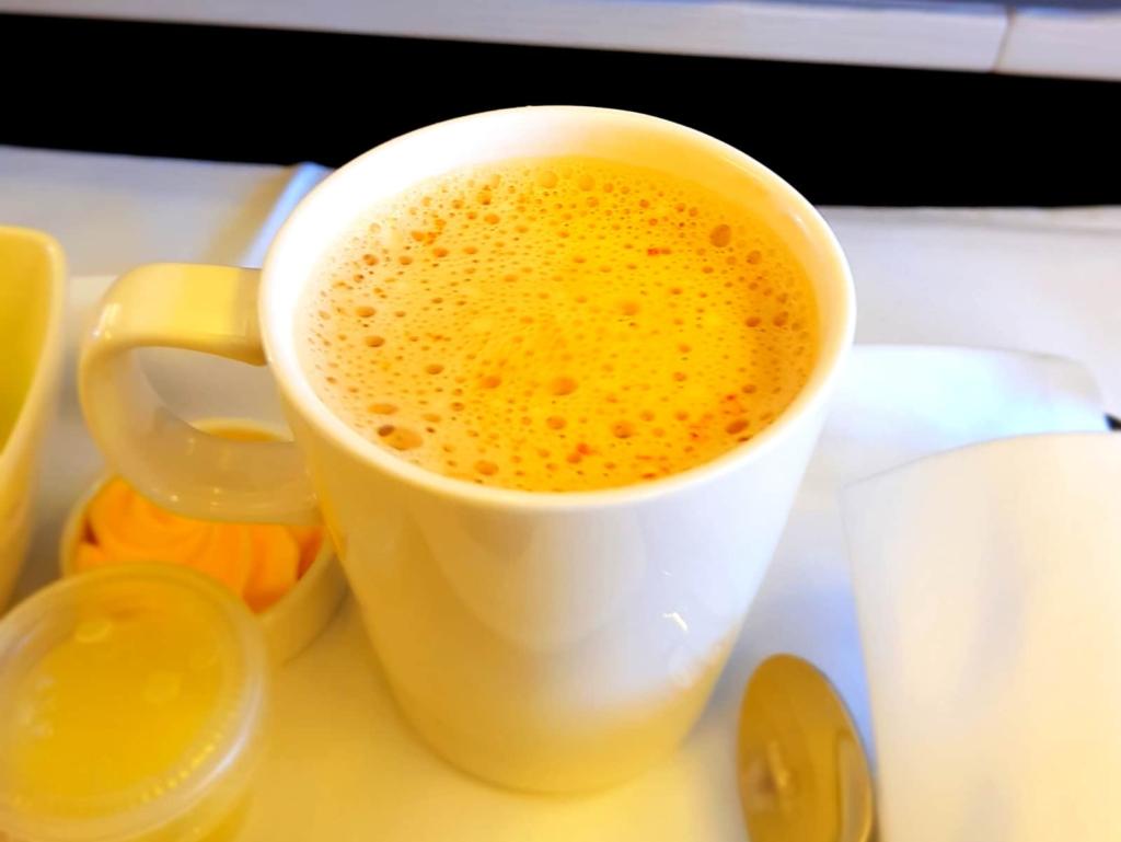 Cathay Pacific Business Class Hong Kong Milk Tea
